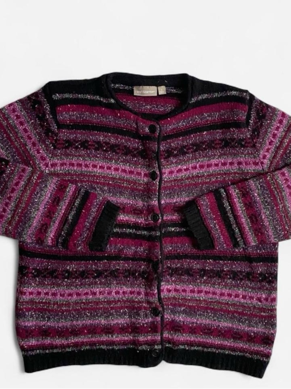 Vintage purple striped cardigan